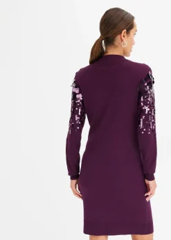 Robe en maille avec sequins sur le haut