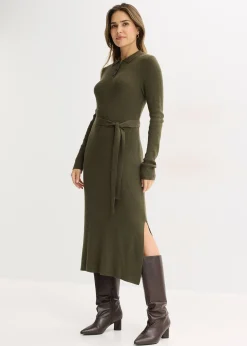 Robe en maille côtelée