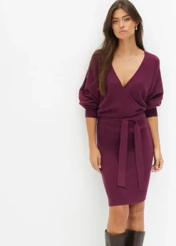 Robe en maille de viscose mélangée