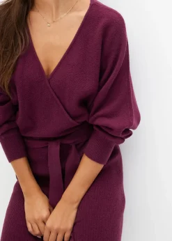 Robe en maille de viscose mélangée