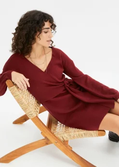 Robe en maille de viscose mélangée