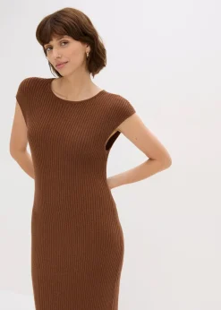 Robe en maille douce, viscose majoritaire
