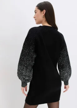 Robe en maille, effet brillant