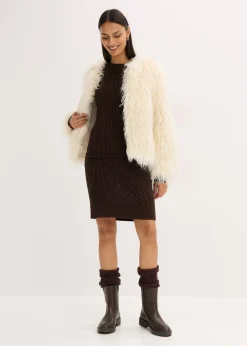 Robe en maille torsadée