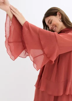 Robe en mousseline à volants