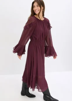 Robe en mousseline à volants