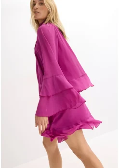 Robe en mousseline à volants