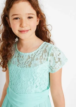 Robe en mousseline avec dentelle