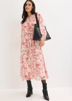 Robe en mousseline avec lien à nouer (ens. 2 pces)