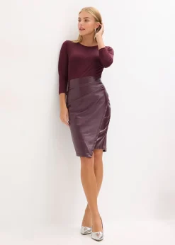 Robe enduite avec haut en jersey