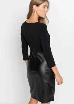 Robe enduite avec haut en jersey