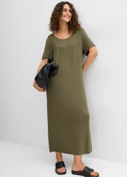 Robe fluide en jersey viscose extensible