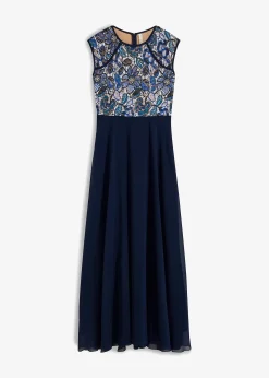 Robe longue à dentelle