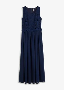 Robe longue à dentelle