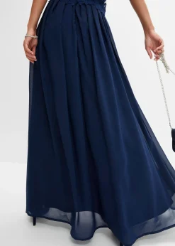 Robe longue à dentelle