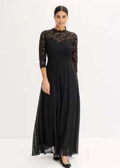 Robe longue avec dentelle