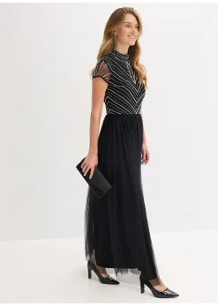 Robe longue avec haut brodé de perles