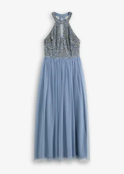 Robe longue brodée de sequins