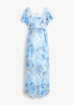 Robe longue de grossesse en mesh délicat