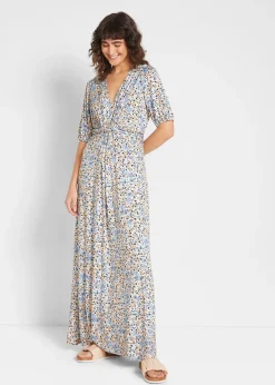 Robe longue de grossesse et d'allaitement en jersey