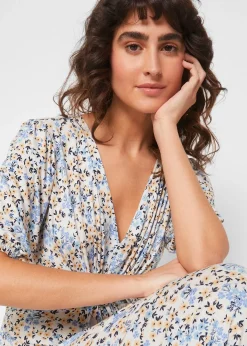 Robe longue de grossesse et d'allaitement en jersey