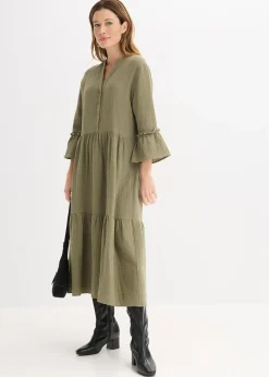 Robe longue en gaze de coton douce