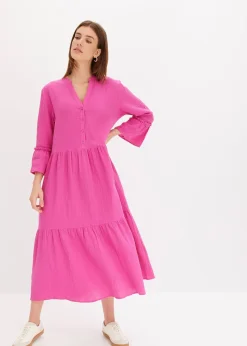 Robe longue en gaze de coton douce