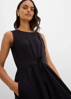 Robe longue en léger mélange de lin et viscose