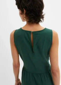 Robe longue en léger mélange de lin et viscose