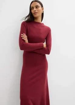Robe longue en maille fine avec cachemire