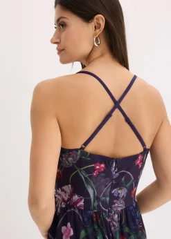 Robe longue en tulle délicat avec bretelles