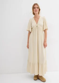 Robe longue en viscose fluide