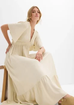 Robe longue en viscose fluide