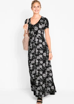 Robe longue et fluide en viscose extensible