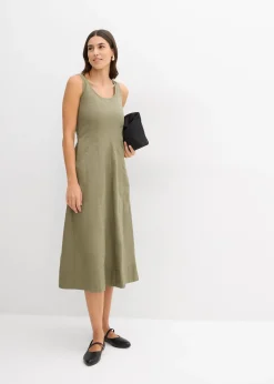 Robe midi à coutures verticales