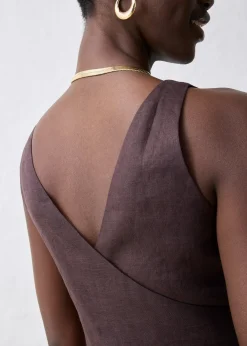 Robe midi 100% lin
