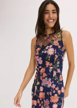 Robe midi avec broderies florales
