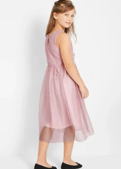 Robe midi avec empiècement dentelle