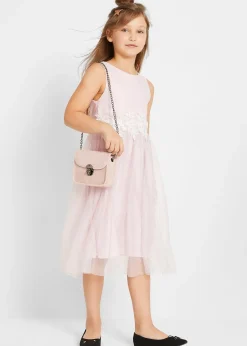 Robe midi avec empiècement dentelle