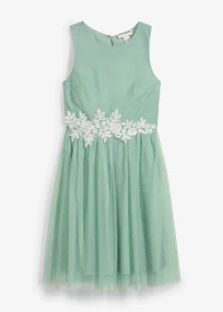 Robe midi avec empiècement dentelle