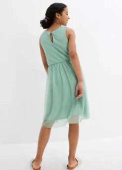 Robe midi avec empiècement dentelle