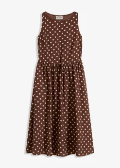 Robe midi avec lien à nouer