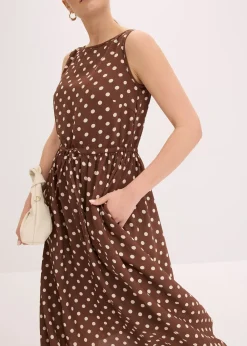 Robe midi avec lien à nouer