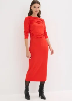 Robe midi en jersey