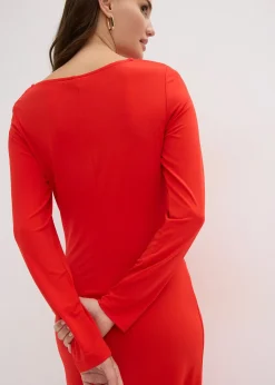 Robe midi en jersey