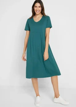 Robe midi en jersey coton