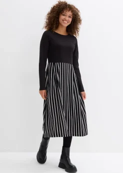 Robe midi en jersey coton