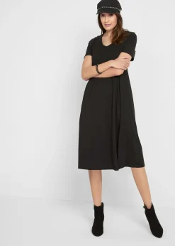 Robe midi en jersey coton
