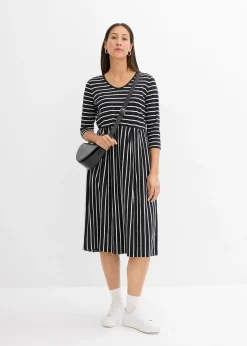 Robe midi en jersey coton