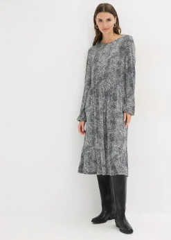 Robe midi en jersey viscose extensible